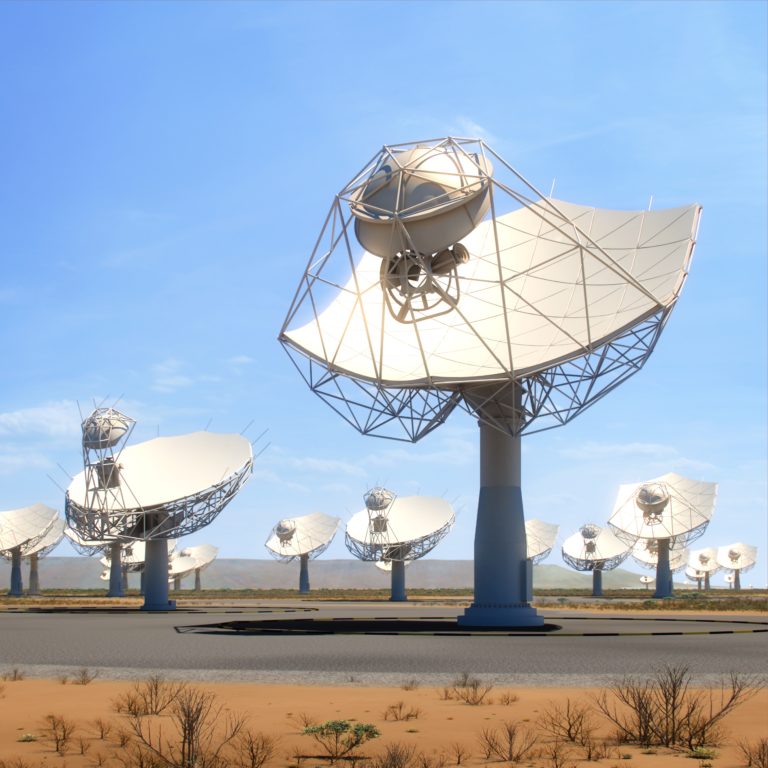 Artist's impression of SKA dishes in South Africa