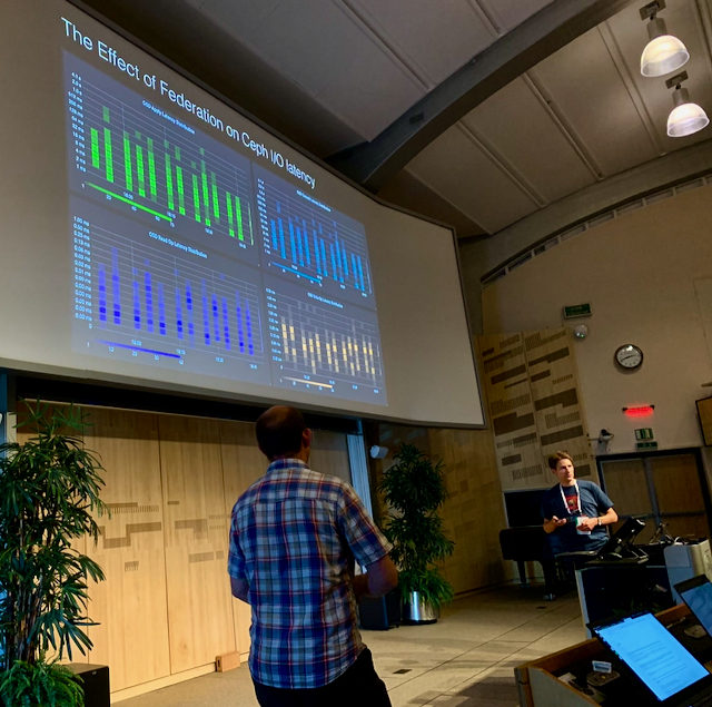 Stig and John presenting at CERN