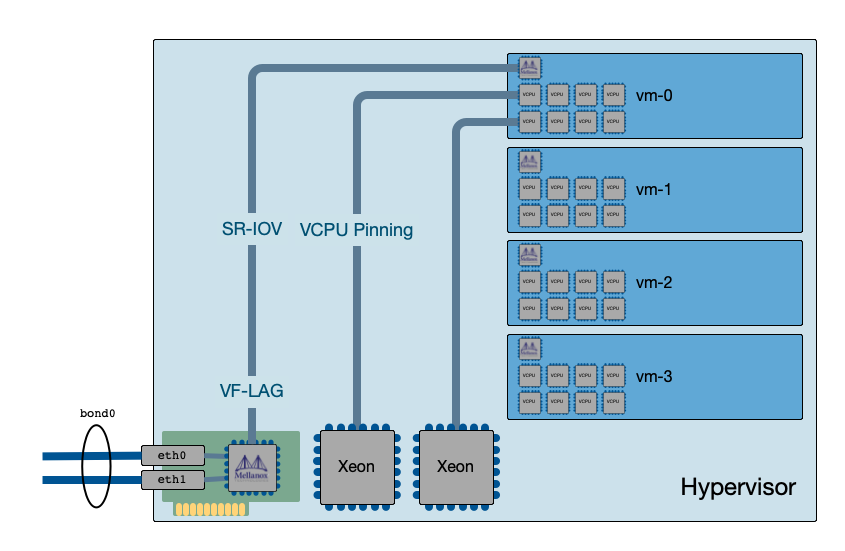 VF-LAG hypervisor networking